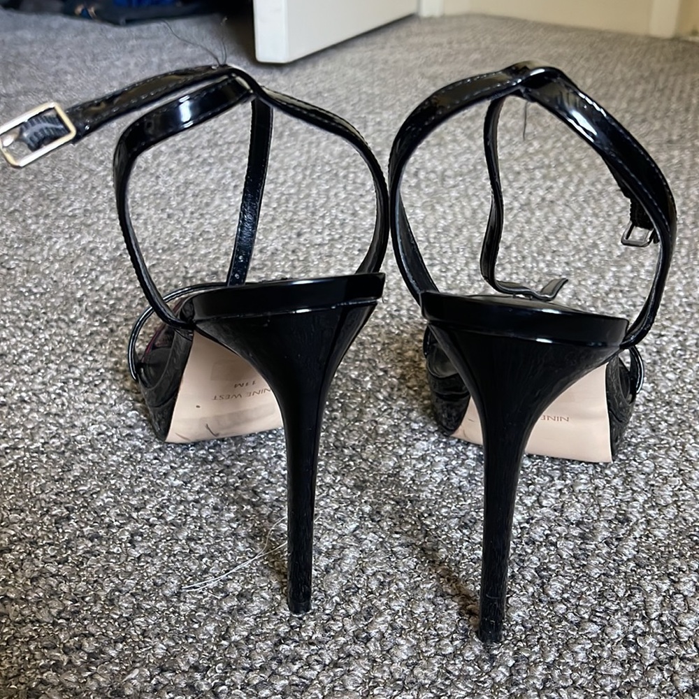 Nine West Zadie size 11 patent black platform sandal - Picture 4 of 6